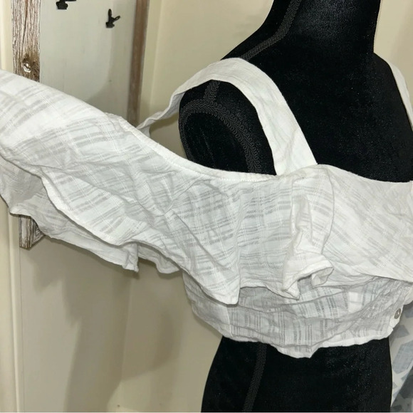 NWOT Show Me Your Mumu Size XL Roslyn Ruffled Square Neck Ruffled Crop top - Picture 5 of 7